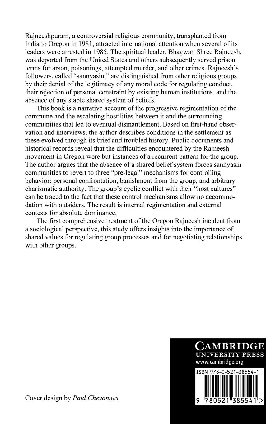 Rückseitencover Charisma and Control in Rajneeshpuram