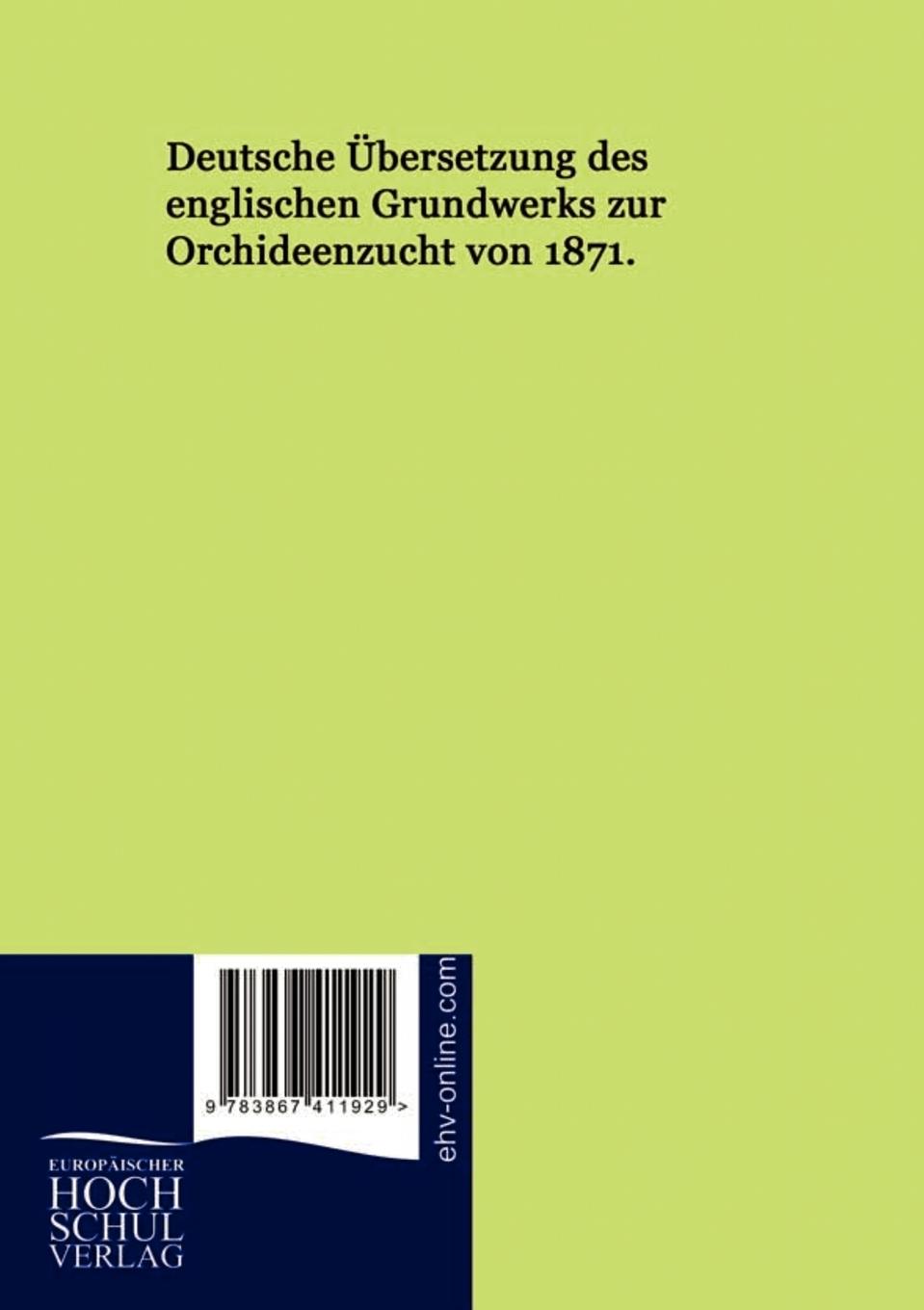 Rückseitencover Handbuch der Orchideenzucht