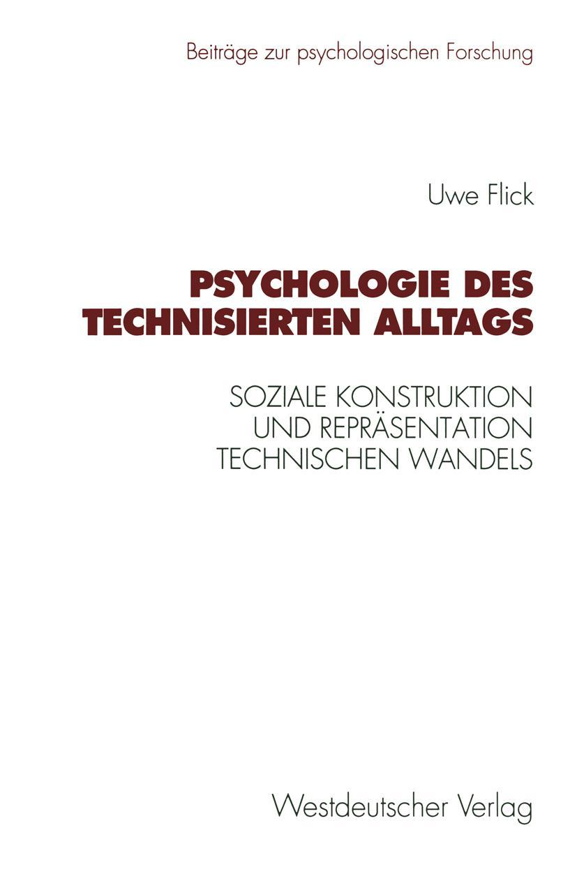 Vorderes Coverbild Psychologie des technisierten Alltags