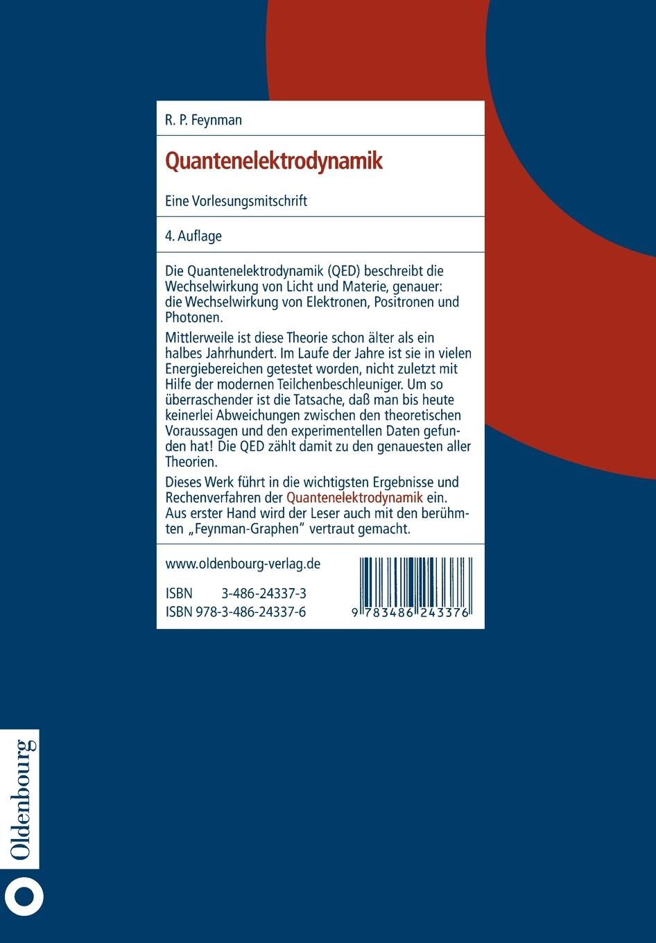 Rückseitencover Quantenelektrodynamik
