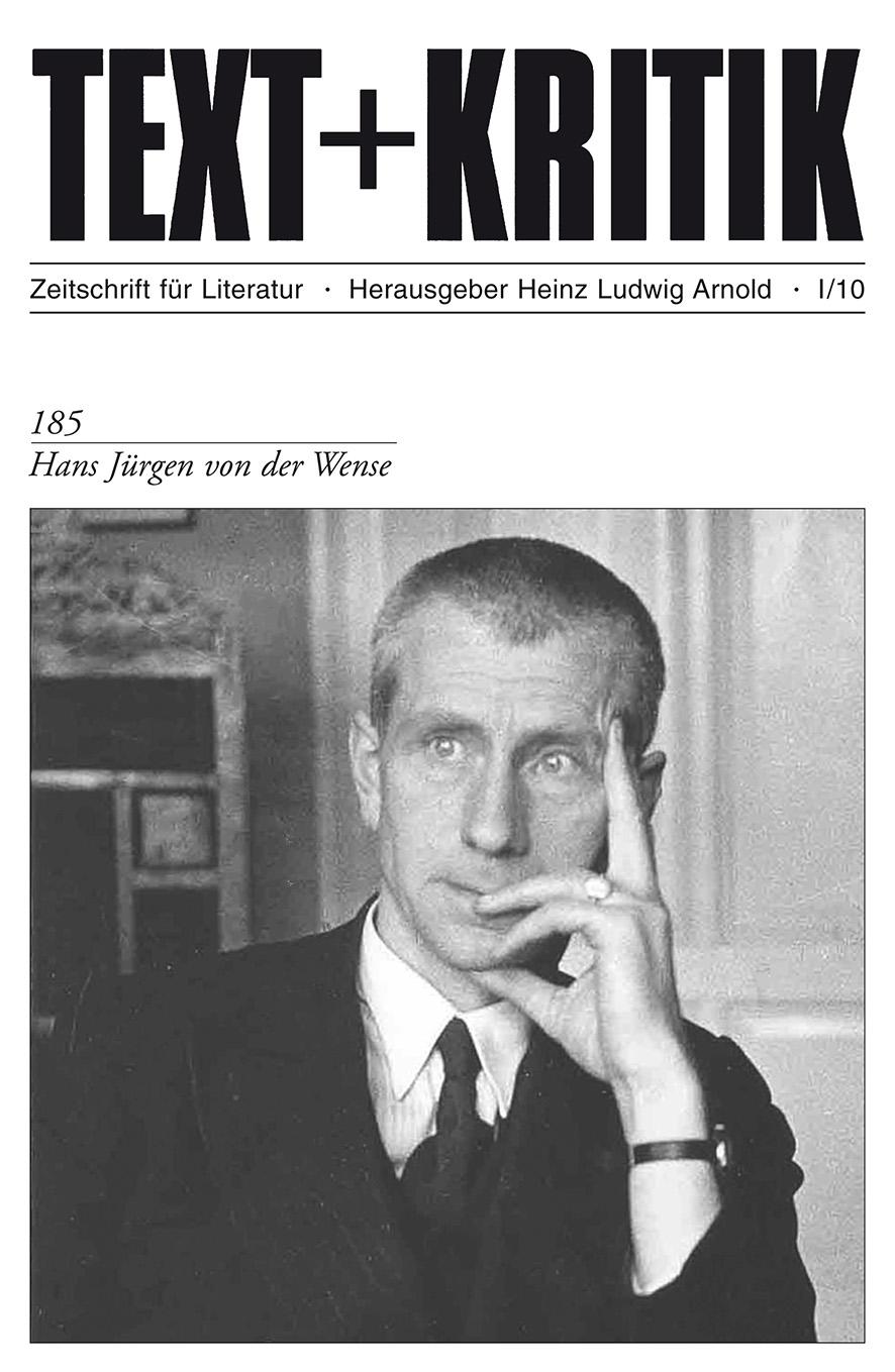 Vorderes Coverbild Hans Jürgen von der Wense