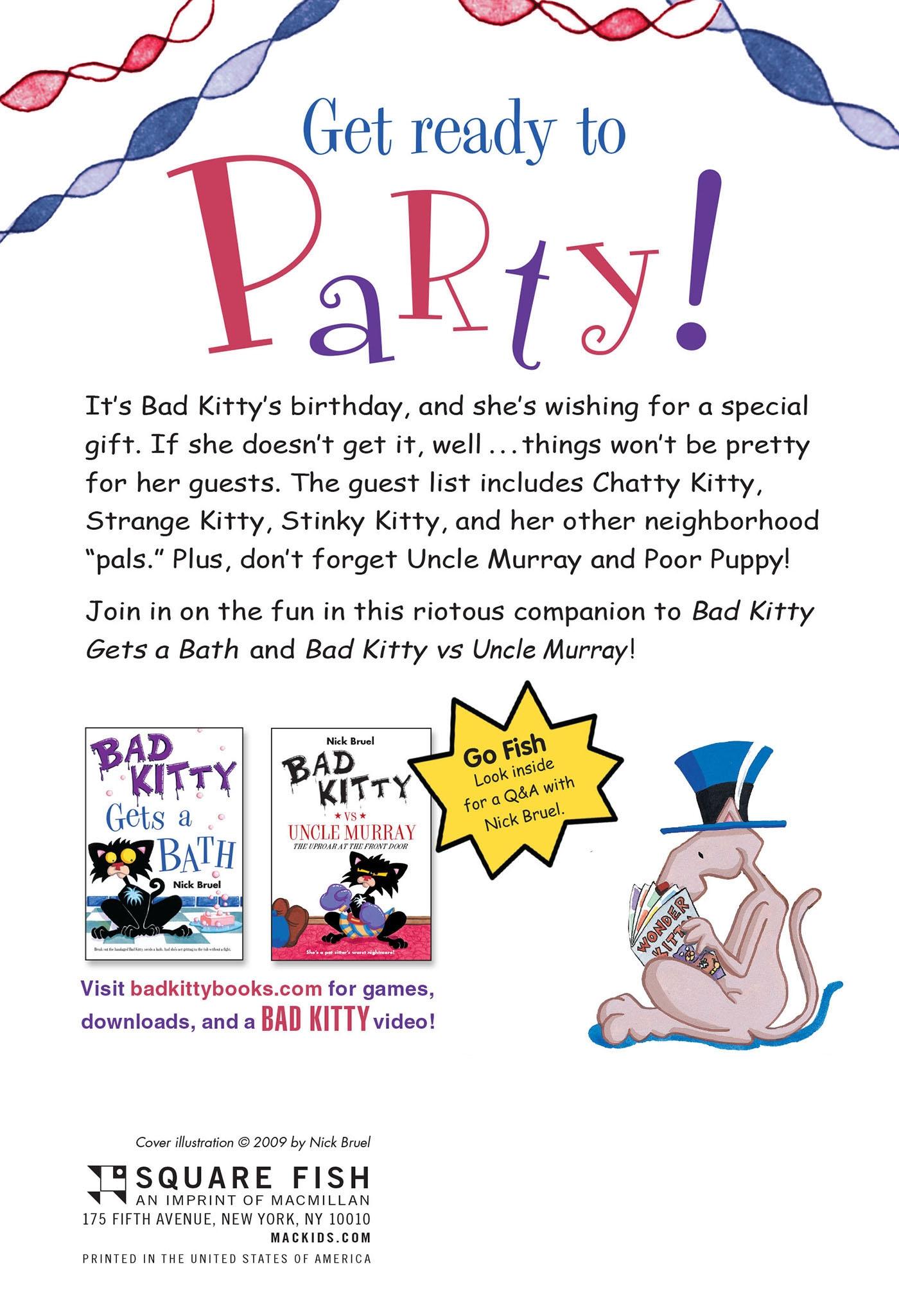 Rückseitencover Happy Birthday, Bad Kitty (paperback black-and-white edition)