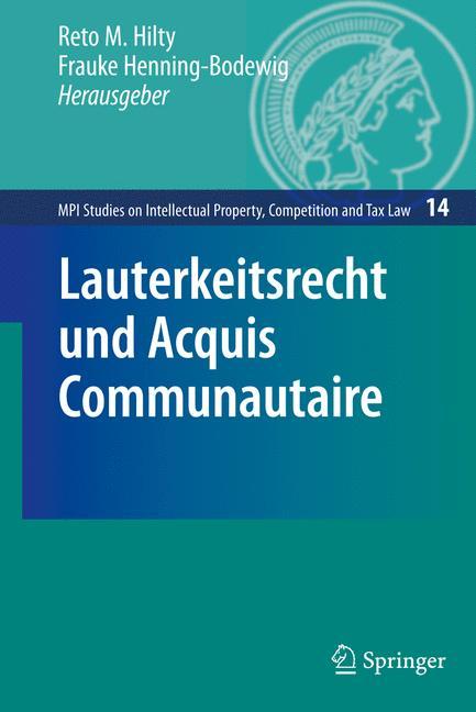Vorderes Coverbild Lauterkeitsrecht und Acquis Communautaire