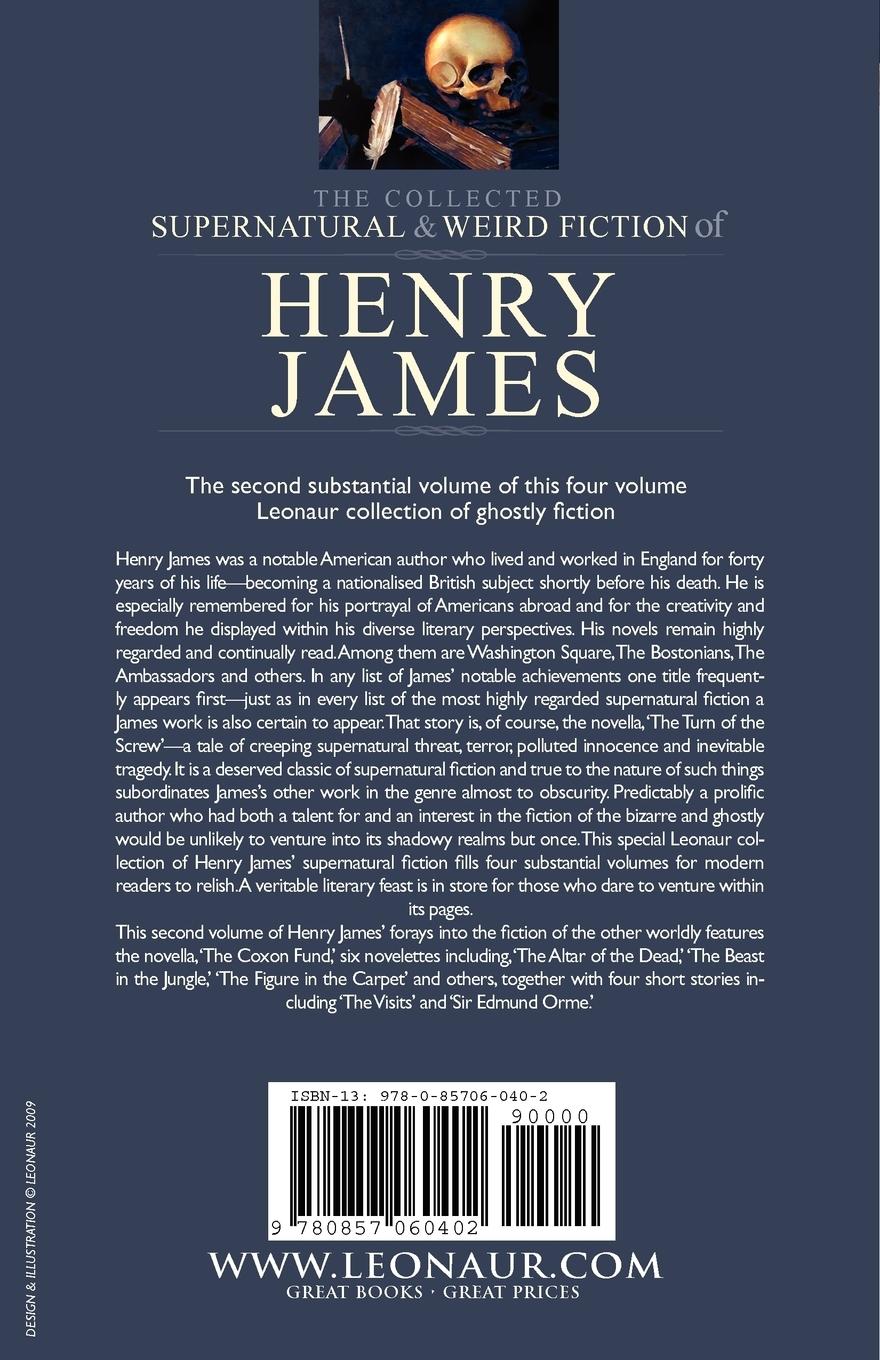 Rückseitencover The Collected Supernatural and Weird Fiction of Henry James