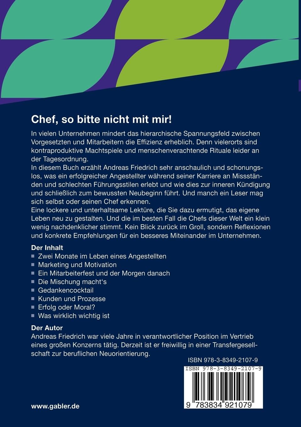 Rückseitencover Chef, so bitte nicht mit mir!