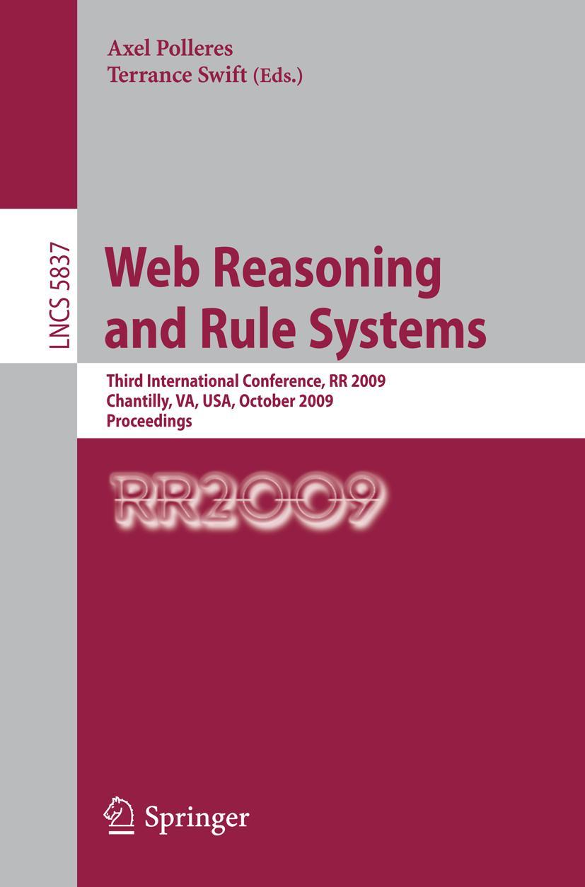 Vorderes Coverbild Web Reasoning and Rule Systems
