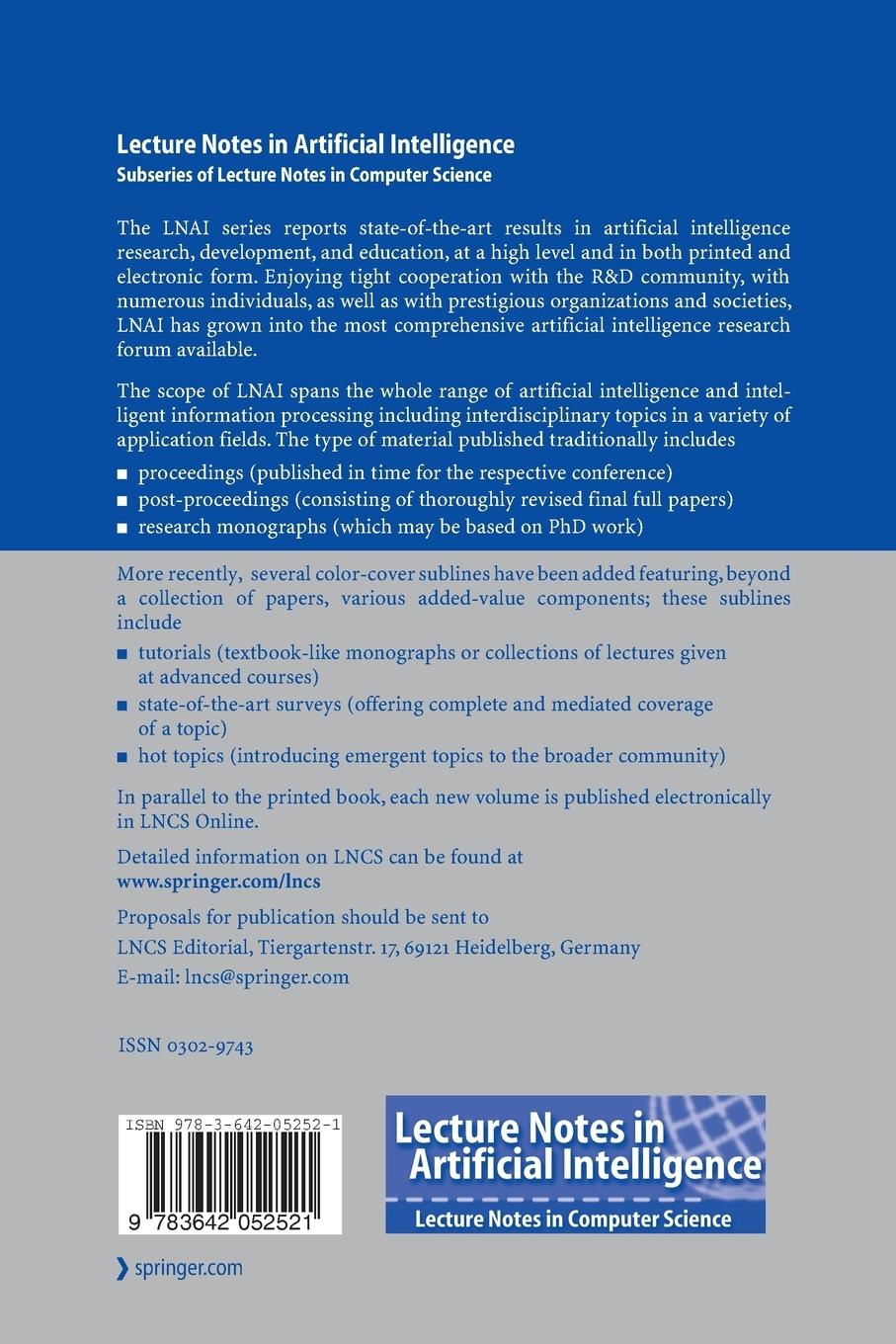 Rückseitencover Artificial Intelligence and Computational Intelligence