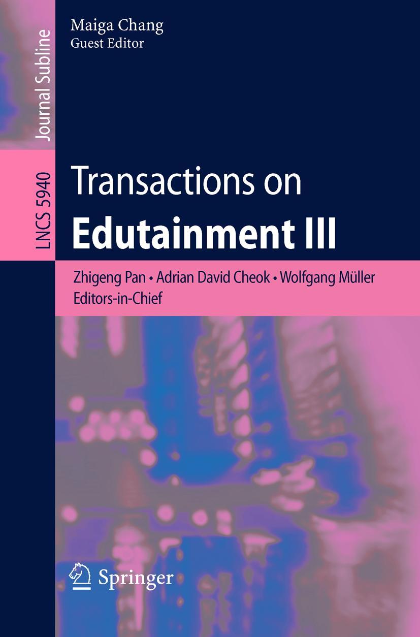 Vorderes Coverbild Transactions on Edutainment III