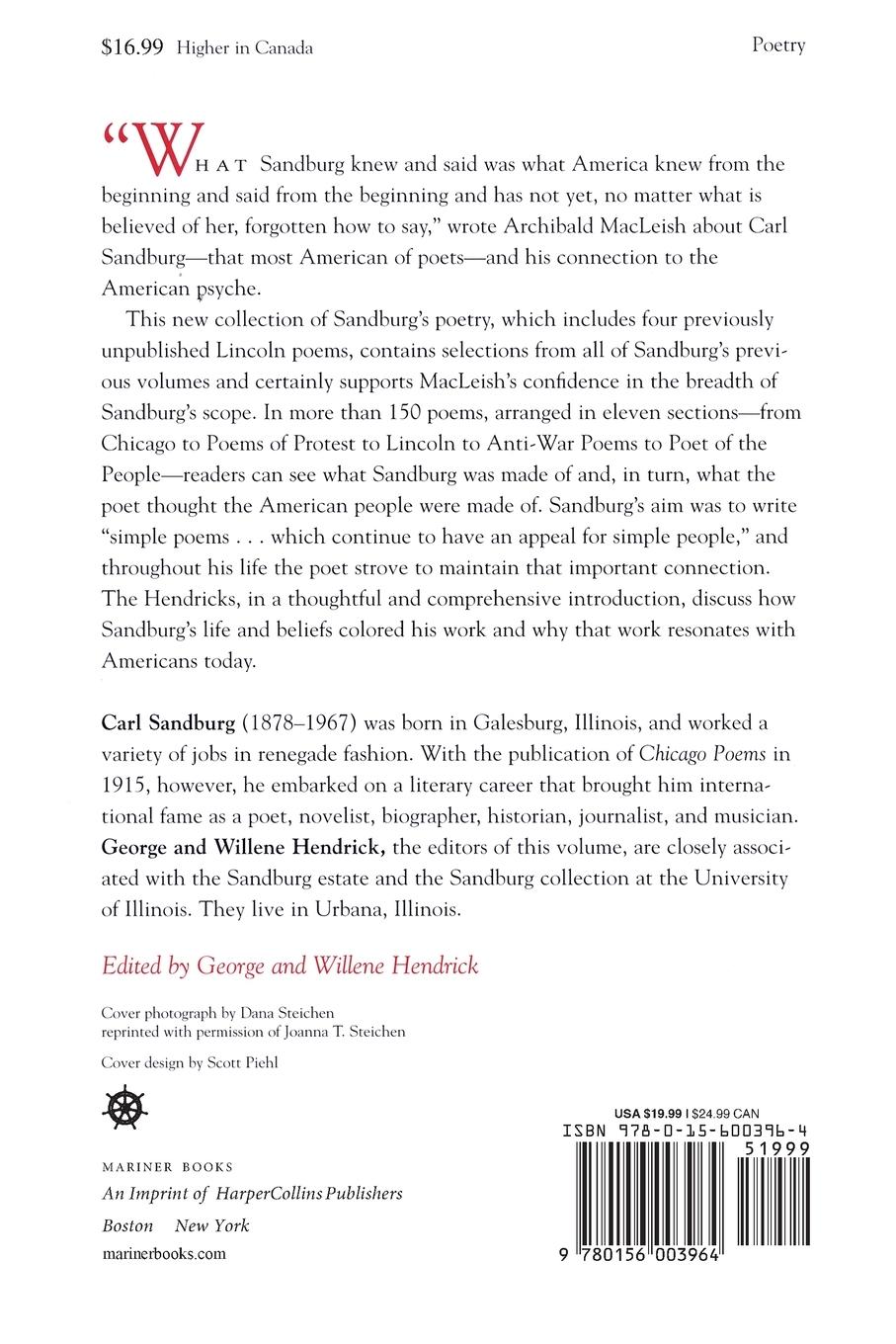 Rückseitencover Selected Poems