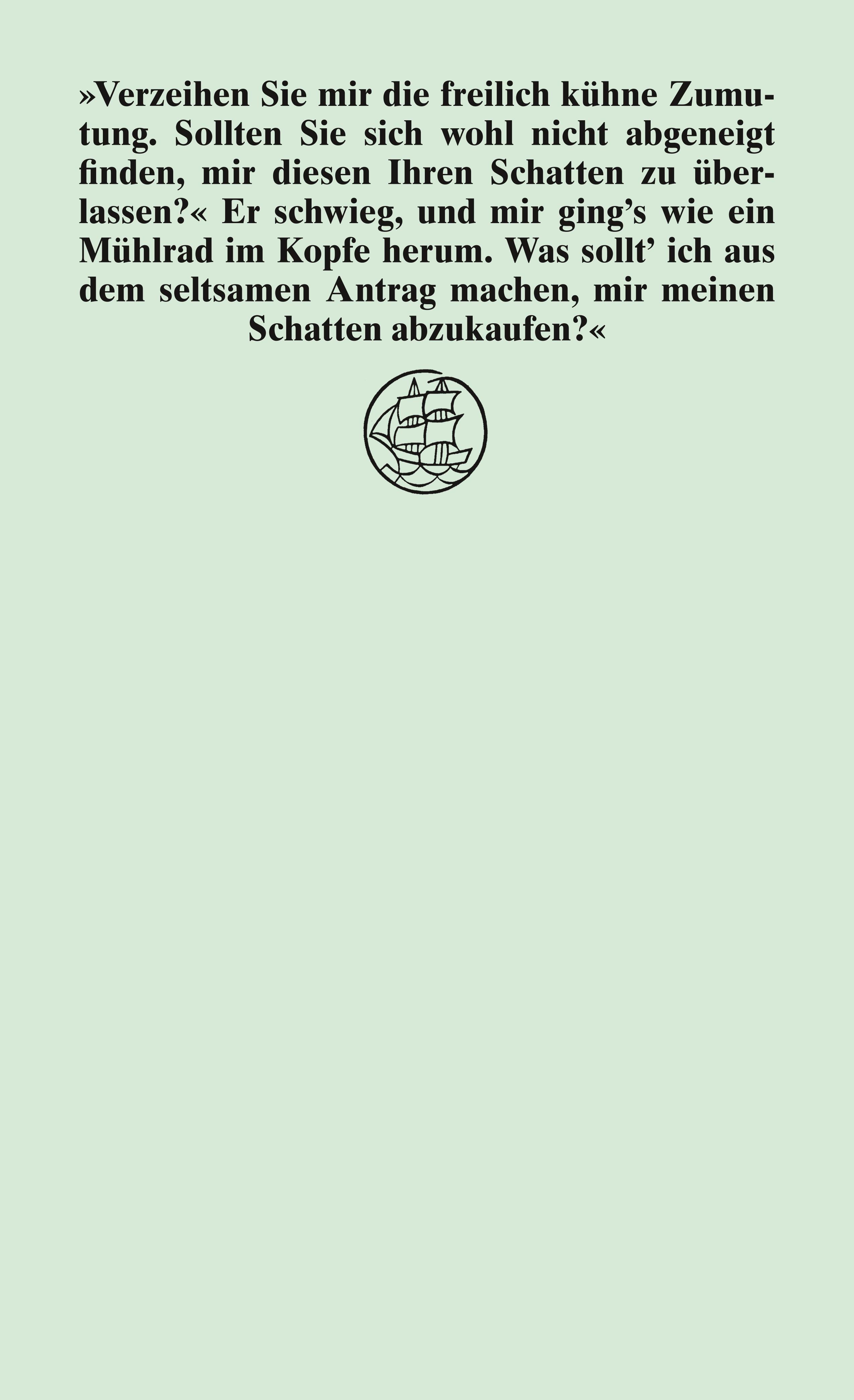 Rückseitencover Peter Schlemihls wundersame Geschichte