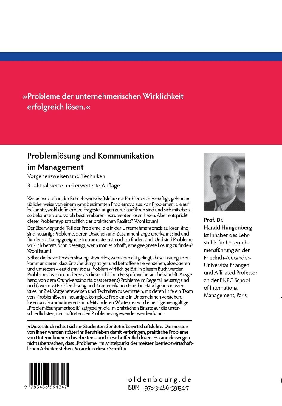 Rückseitencover Problemlösung und Kommunikation im Management