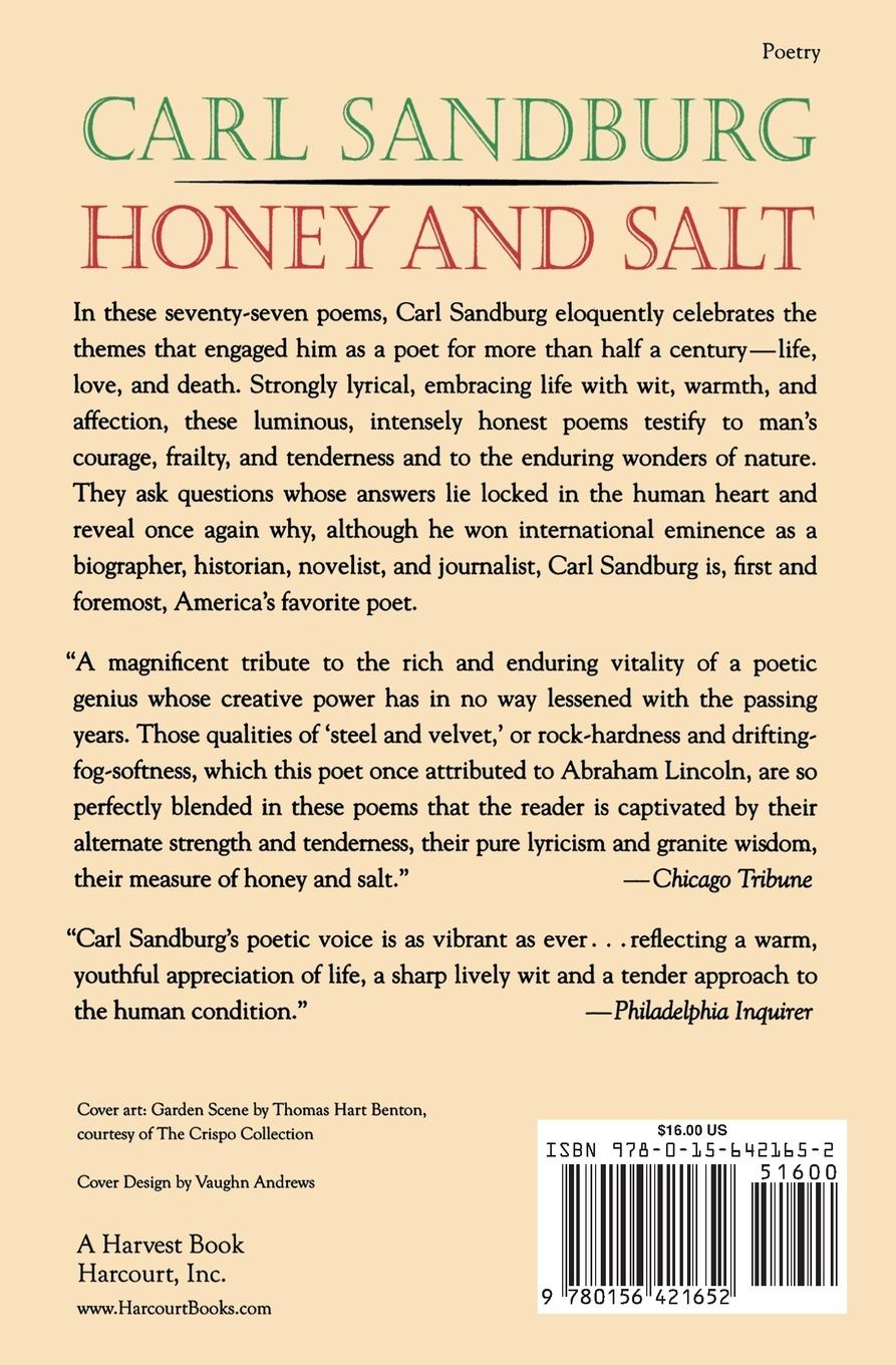 Rückseitencover Honey and Salt