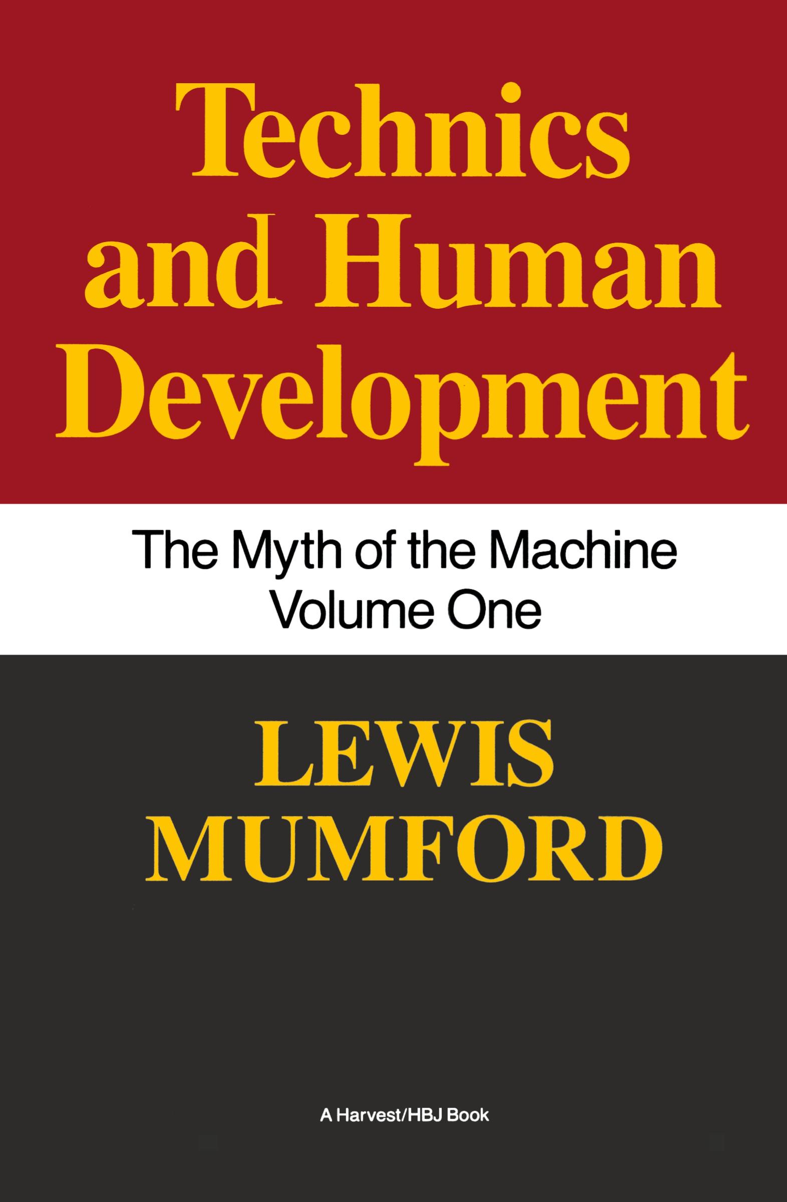 Vorderes Coverbild Technics and Human Development
