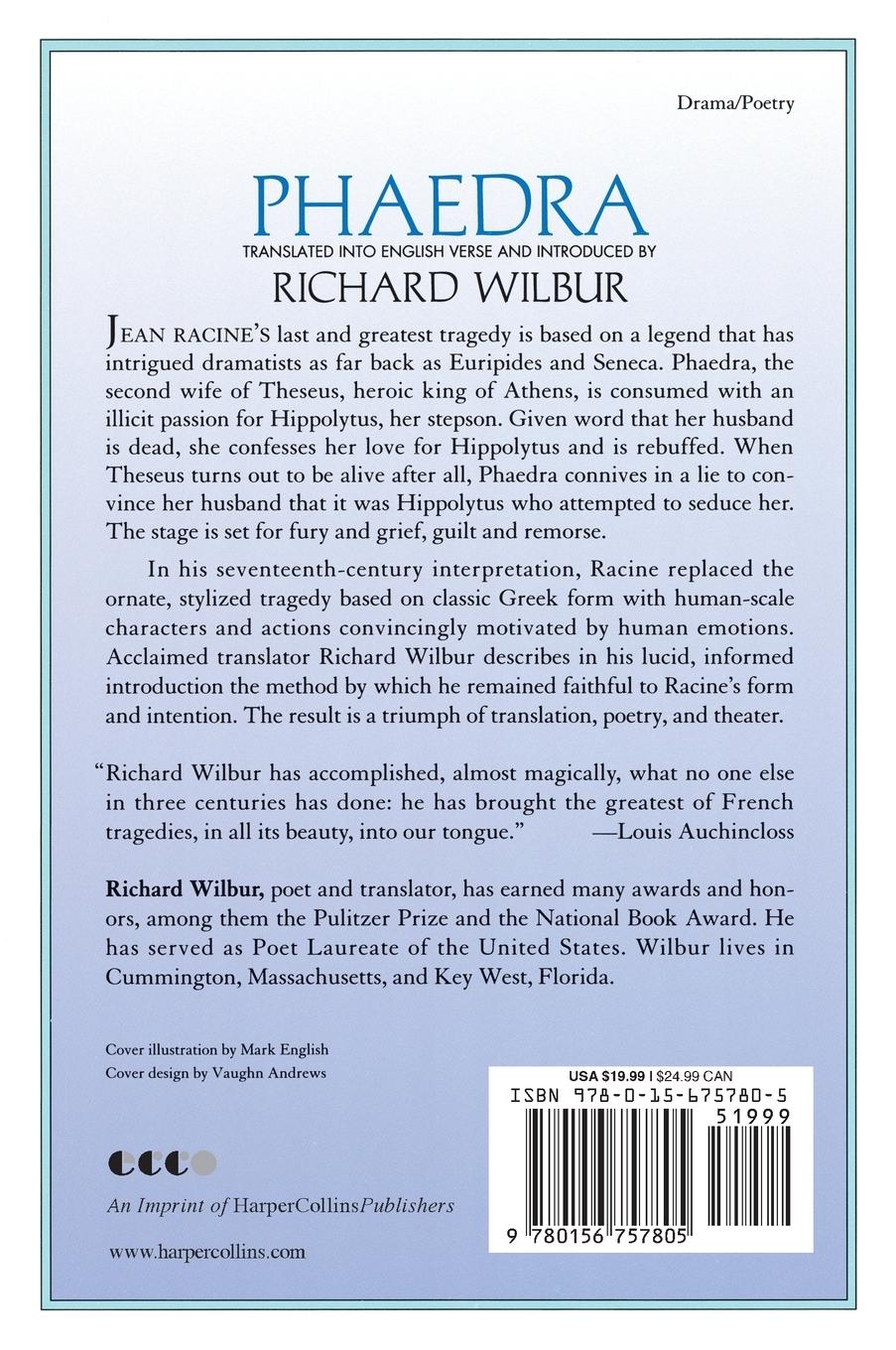 Rückseitencover Phaedra, by Racine