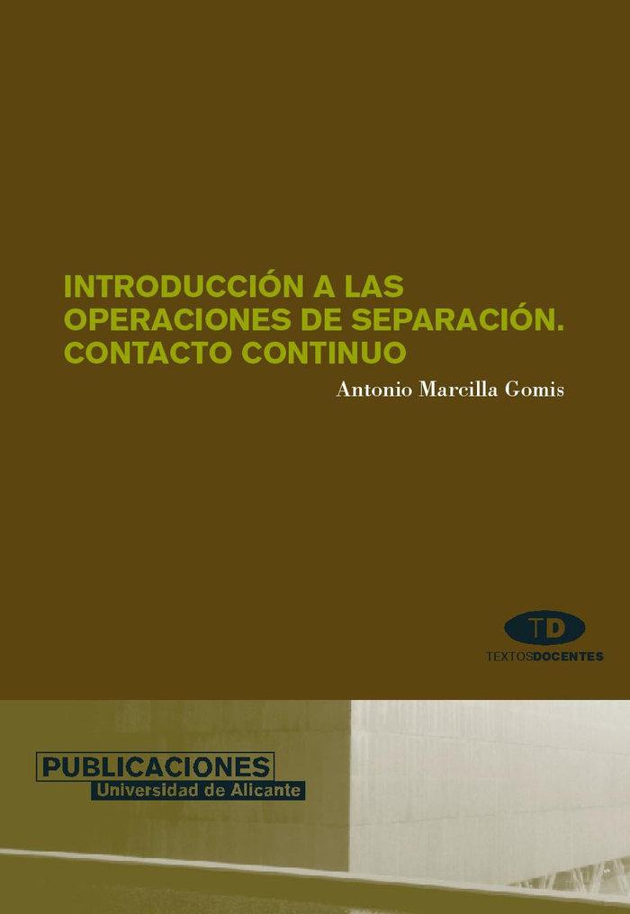 Vorderes Coverbild Introducción a las operaciones de separación : contacto contínuo