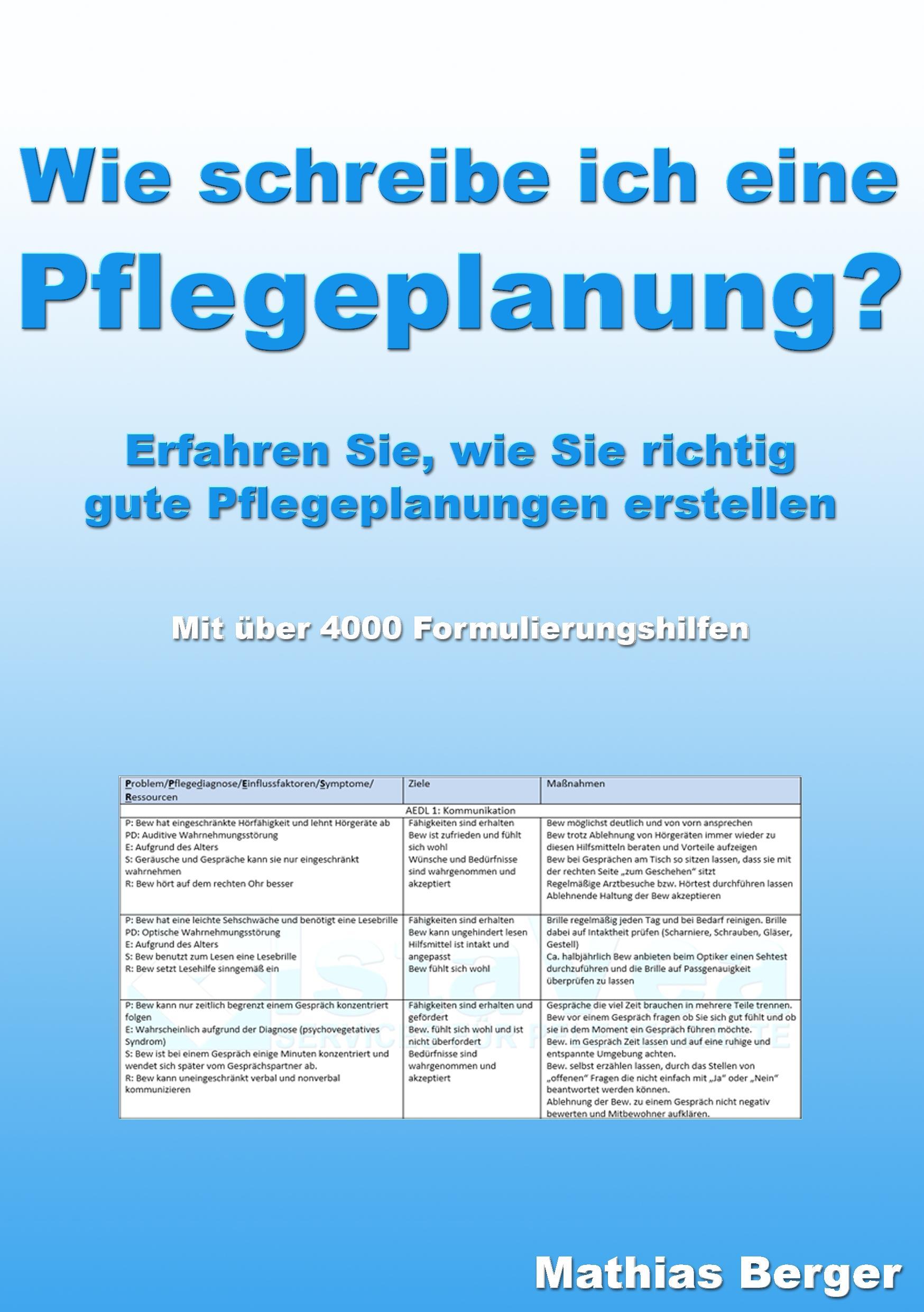 Vorderes Coverbild Wie schreibe ich eine Pflegeplanung