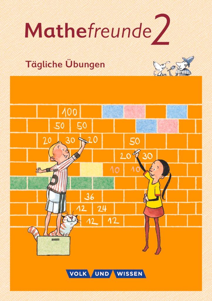 Vorderes Coverbild Mathefreunde 2. Schuljahr. Nord / Süd. Tägliche Übungen