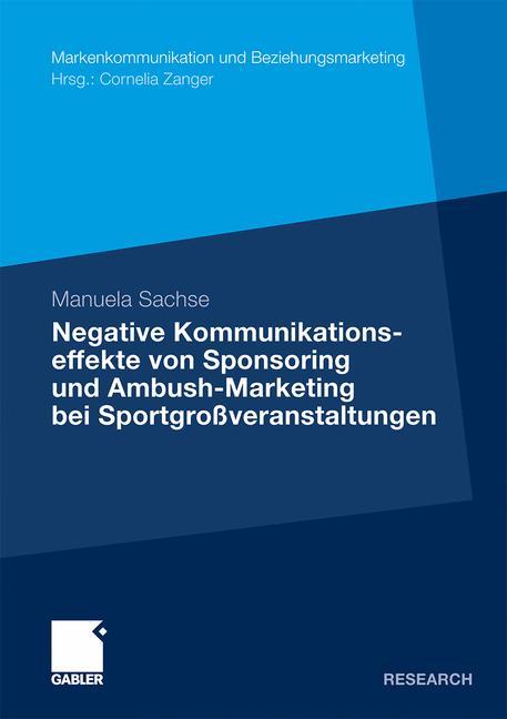 Vorderes Coverbild Negative Kommunikationseffekte von Sponsoring und Ambush-Marketing bei Sportgroßveranstaltungen