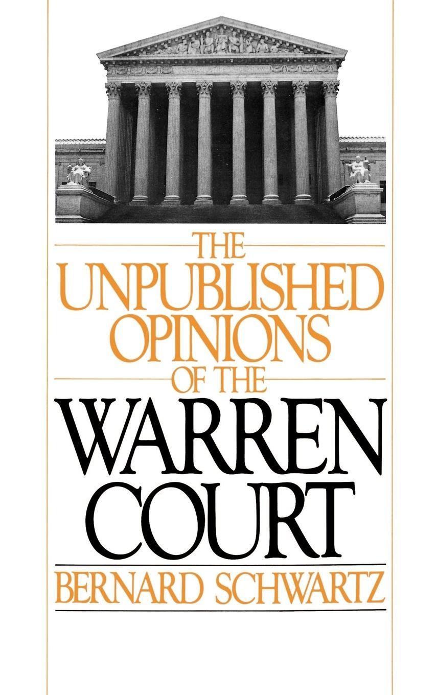 Vorderes Coverbild The Unpublished Opinions of the Warren Court