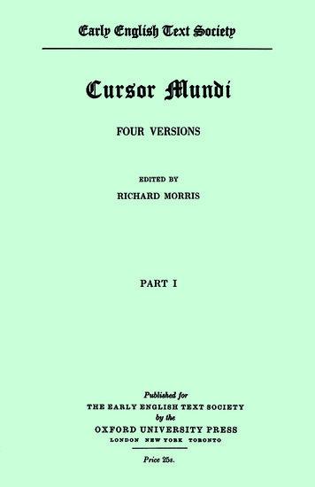 Vorderes Coverbild Cursor Mundi
