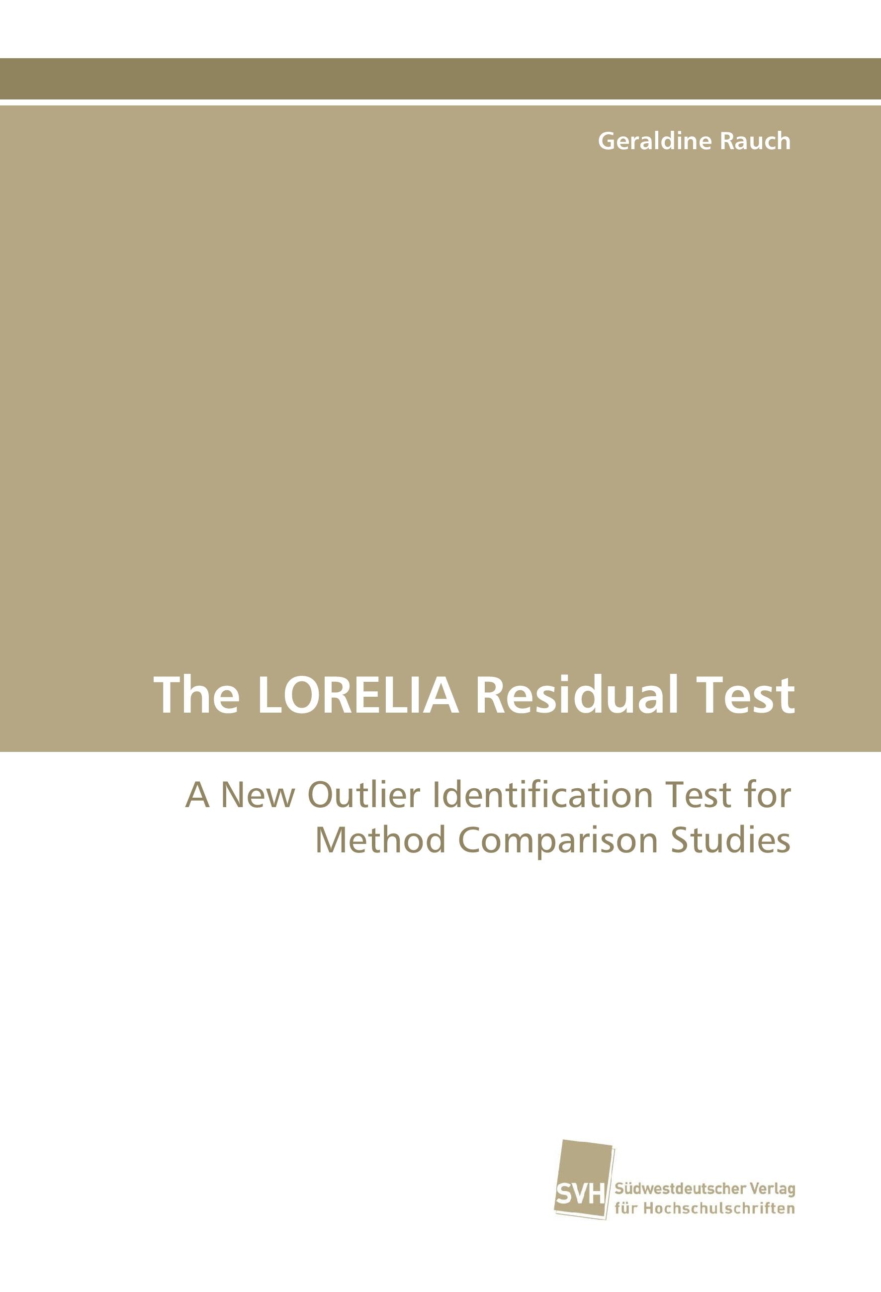 Vorderes Coverbild The LORELIA Residual Test