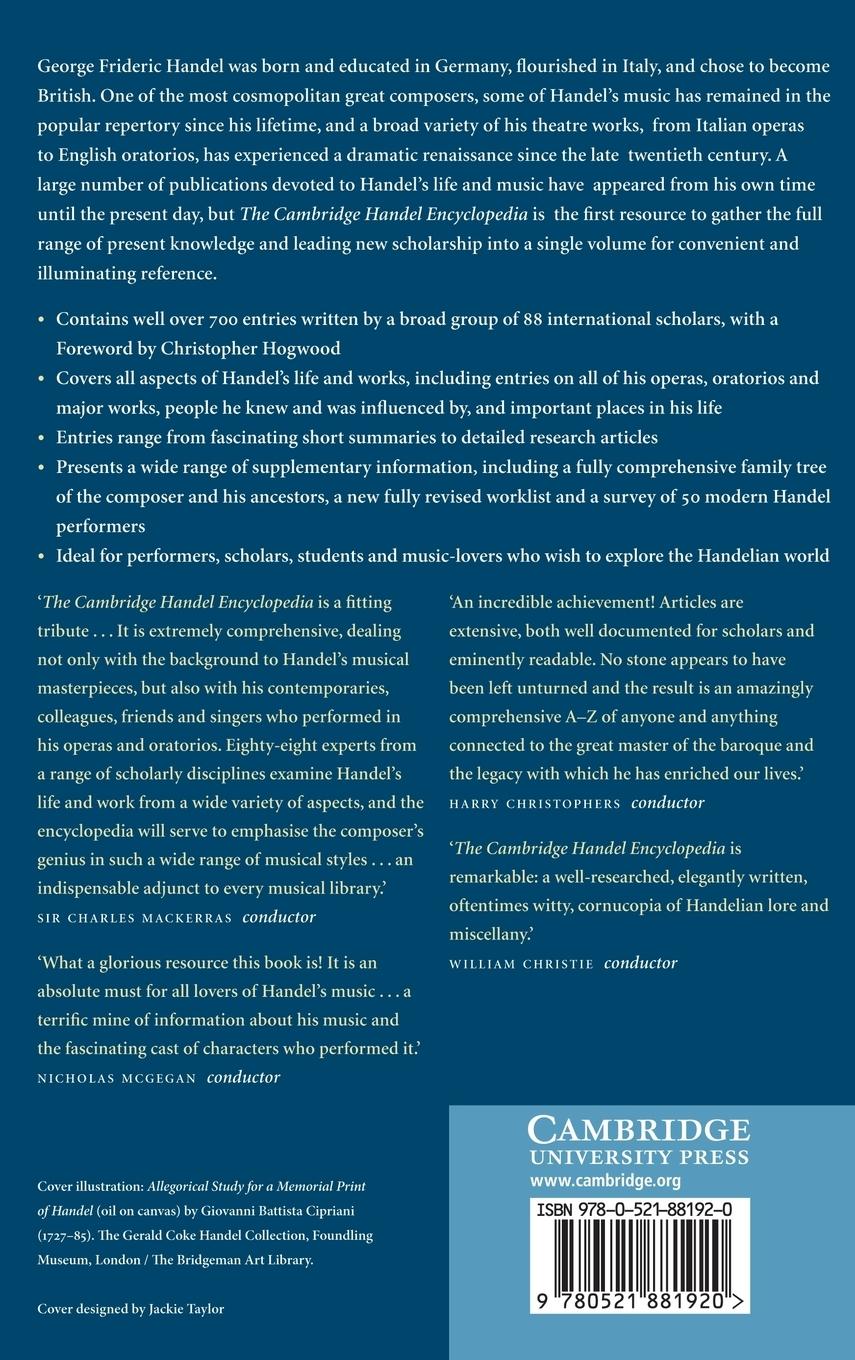 Rückseitencover The Cambridge Handel Encyclopedia