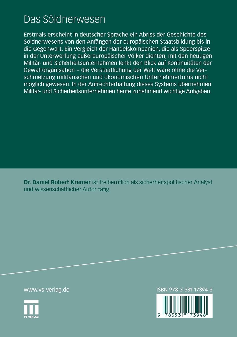 Rückseitencover Das Söldnerwesen