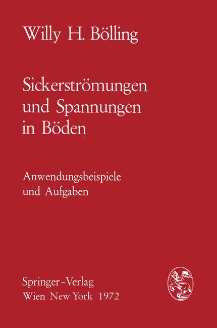 Vorderes Coverbild Sickerströmungen und Spannungen in Böden