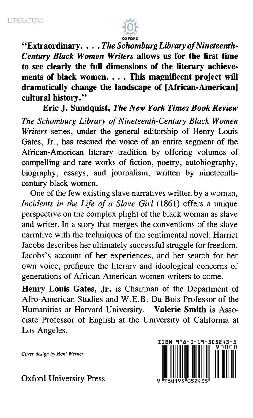 Rückseitencover Incidents in the Life of a Slave Girl