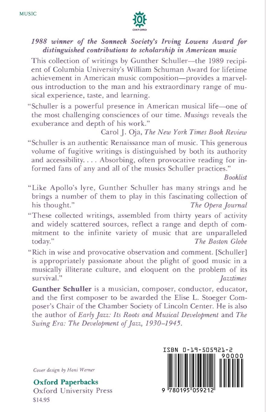 Rückseitencover Musings