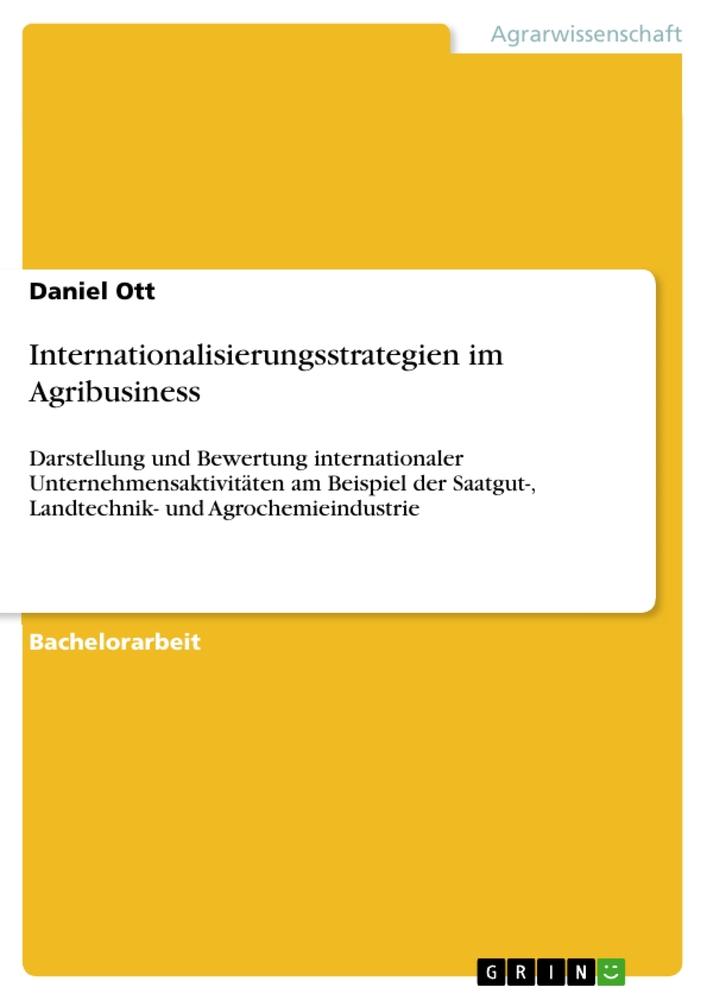 Vorderes Coverbild Internationalisierungsstrategien im Agribusiness