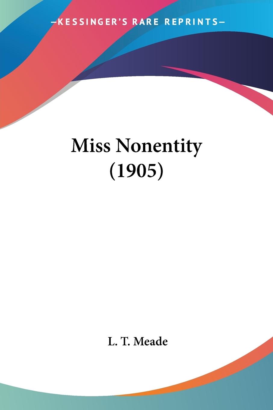 Vorderes Coverbild Miss Nonentity (1905)