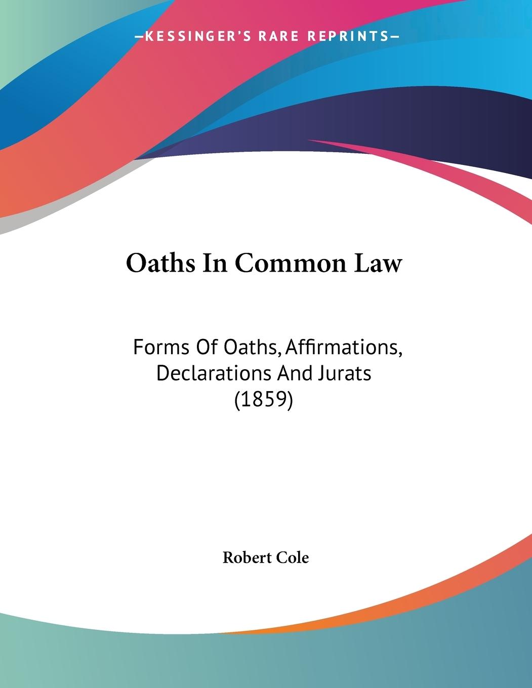 Vorderes Coverbild Oaths In Common Law