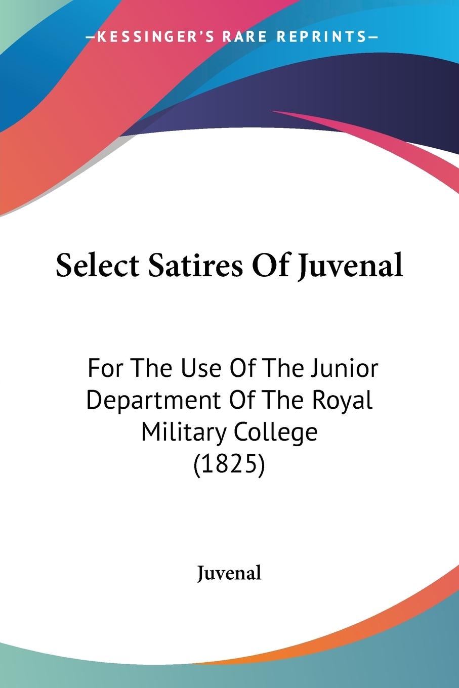 Vorderes Coverbild Select Satires Of Juvenal