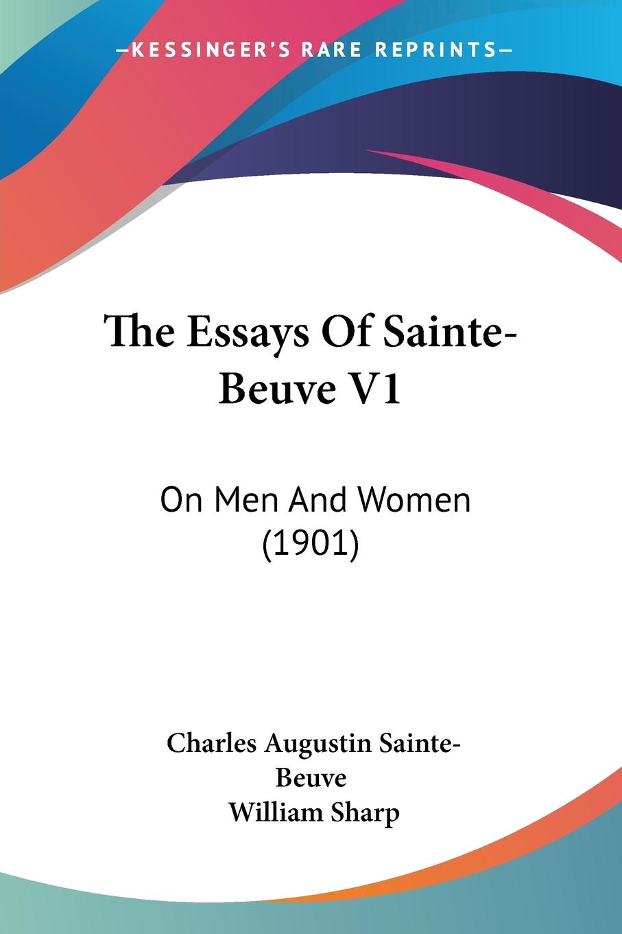 Vorderes Coverbild The Essays Of Sainte-Beuve V1