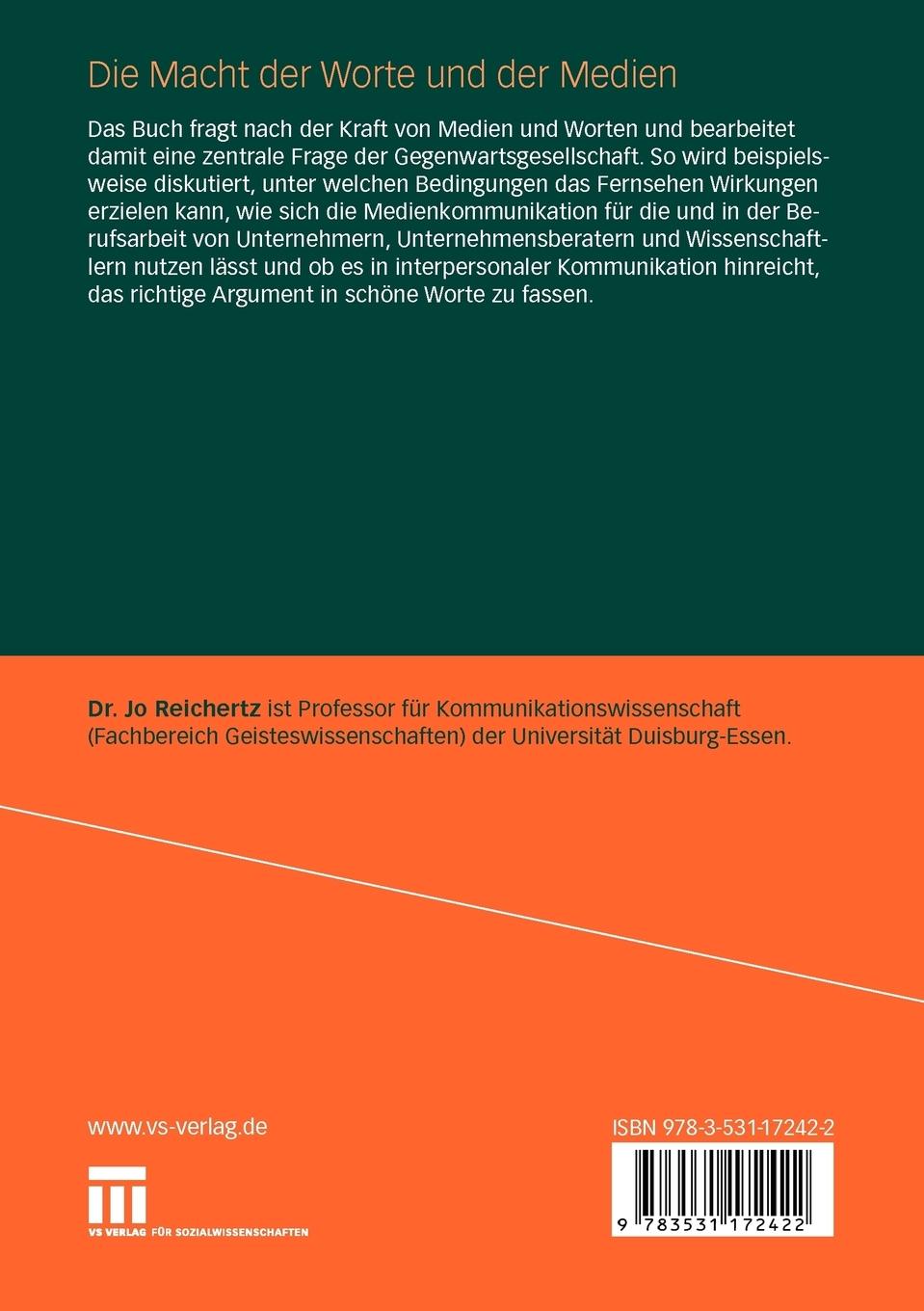 Rückseitencover Die Macht der Worte und der Medien