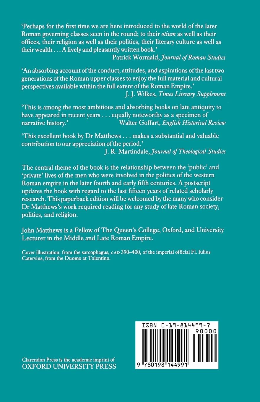 Rückseitencover Western Aristocracies and Imperial Court, Ad 364-425