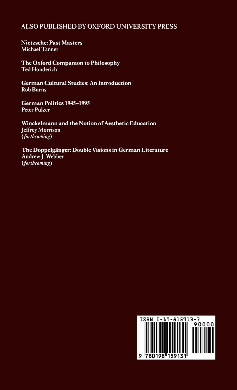 Rückseitencover Nietzsche and Schiller