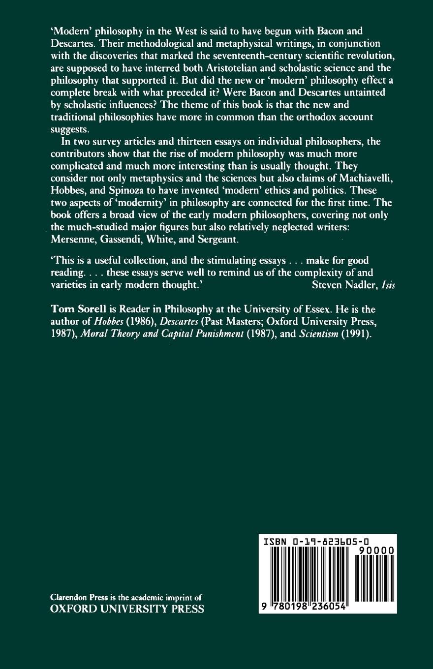 Rückseitencover The Rise of Modern Philosophy