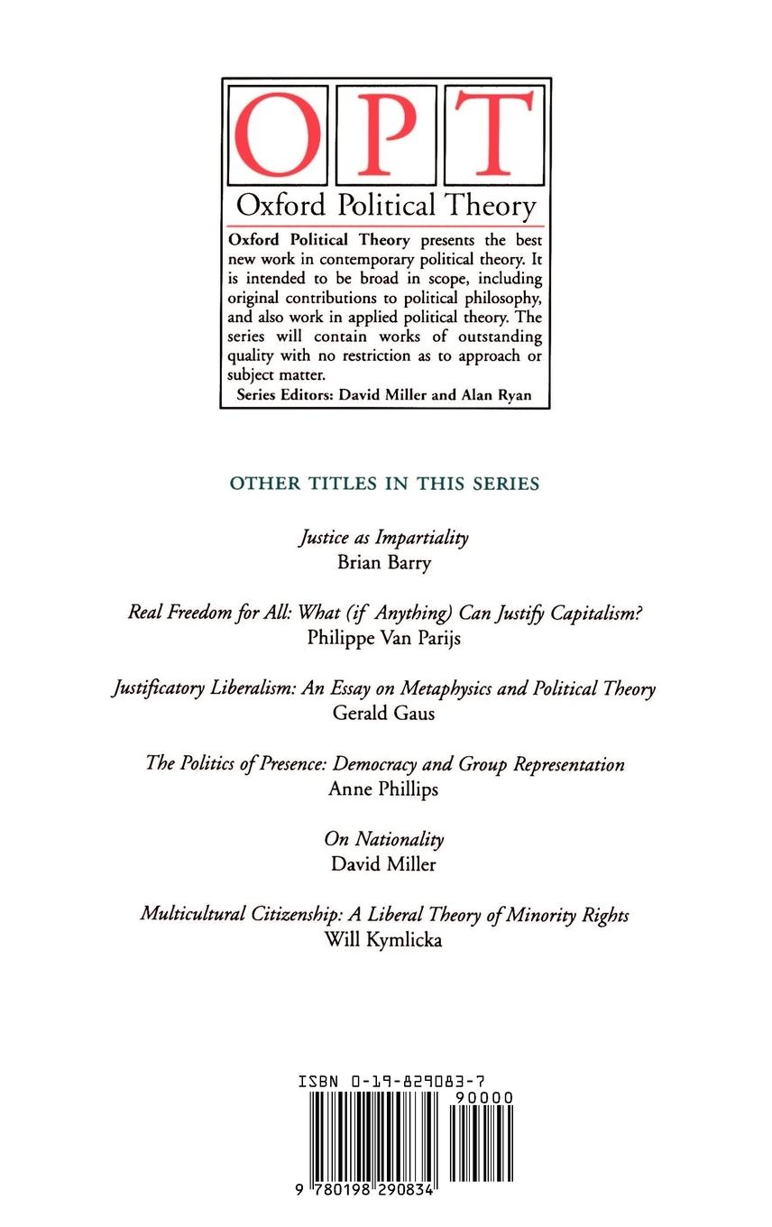Rückseitencover Republicanism a Theory of Freedom and Government