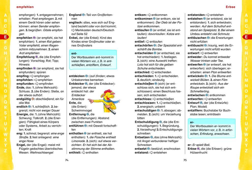 Beispielinhalt (Bild) Großes Lexi-Wörterbuch - 1.-4. Schuljahr