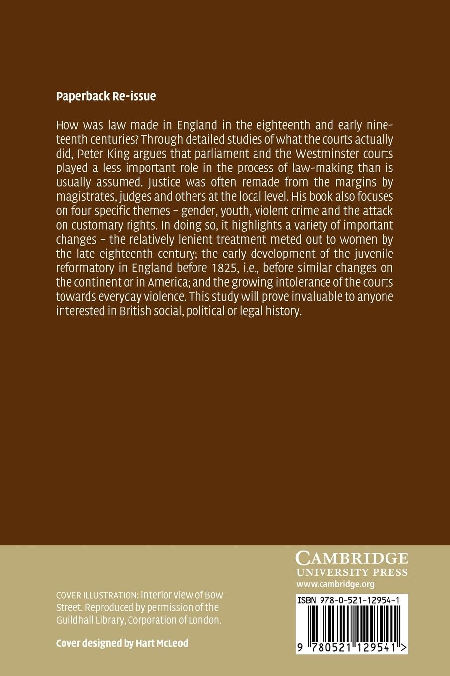 Rückseitencover Crime and Law in England, 1750 1840