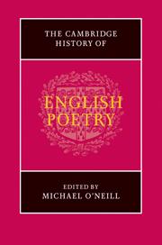 Vorderes Coverbild The Cambridge History of English Poetry