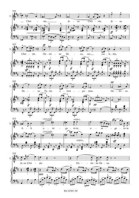 Beispielinhalt (Bild) Petite Messe solennelle. Klavierauszug von Andreas Köhs; Mit Vorwort (engl./ital./dt.)