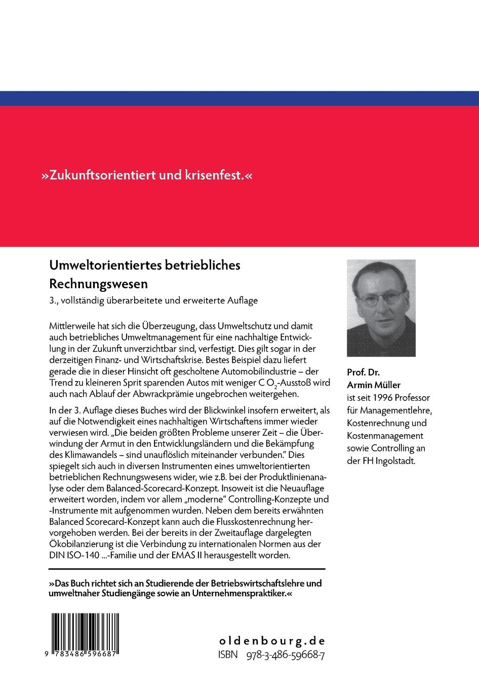 Rückseitencover Umweltorientiertes betriebliches Rechnungswesen