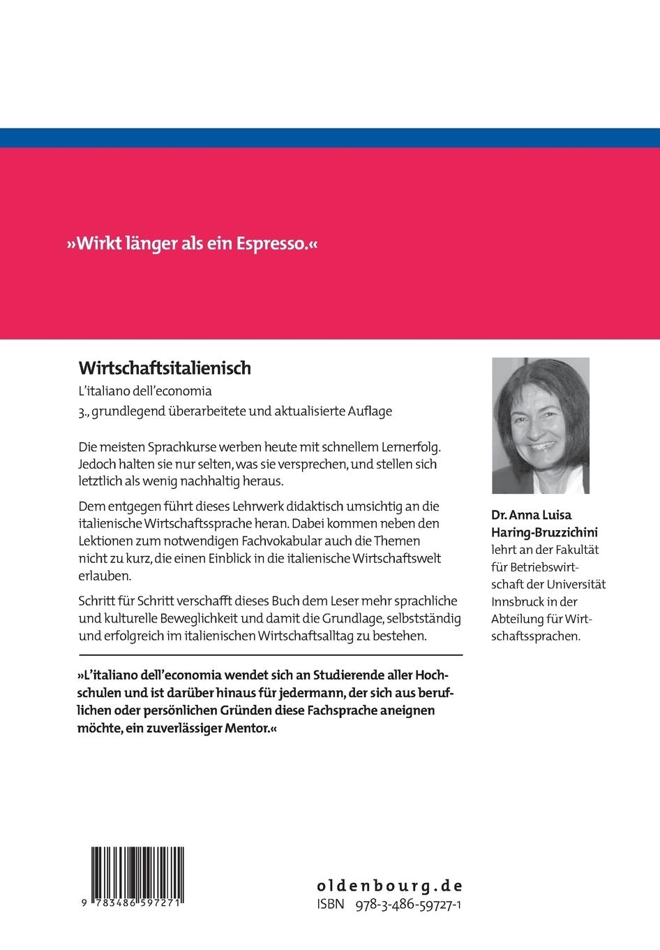 Rückseitencover Wirtschaftsitalienisch