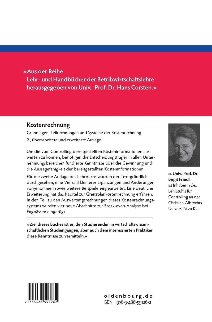 Rückseitencover Kostenrechnung