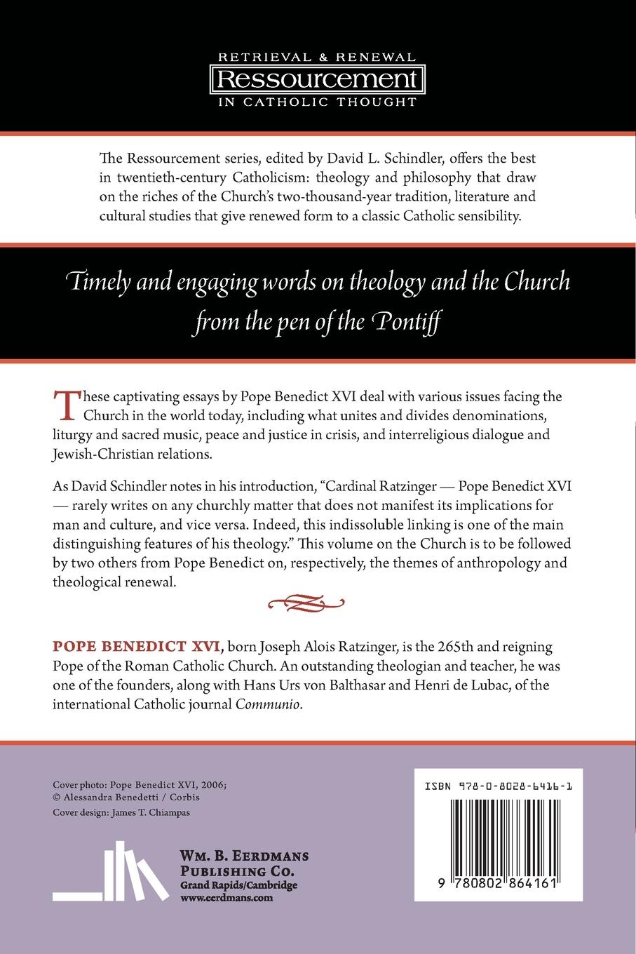 Rückseitencover Joseph Ratzinger in Communio