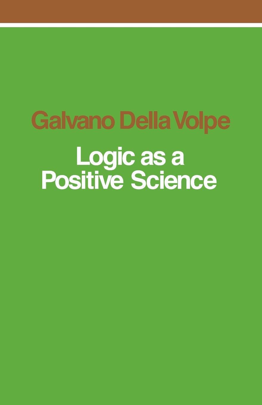 Vorderes Coverbild Logic as a Positive Science