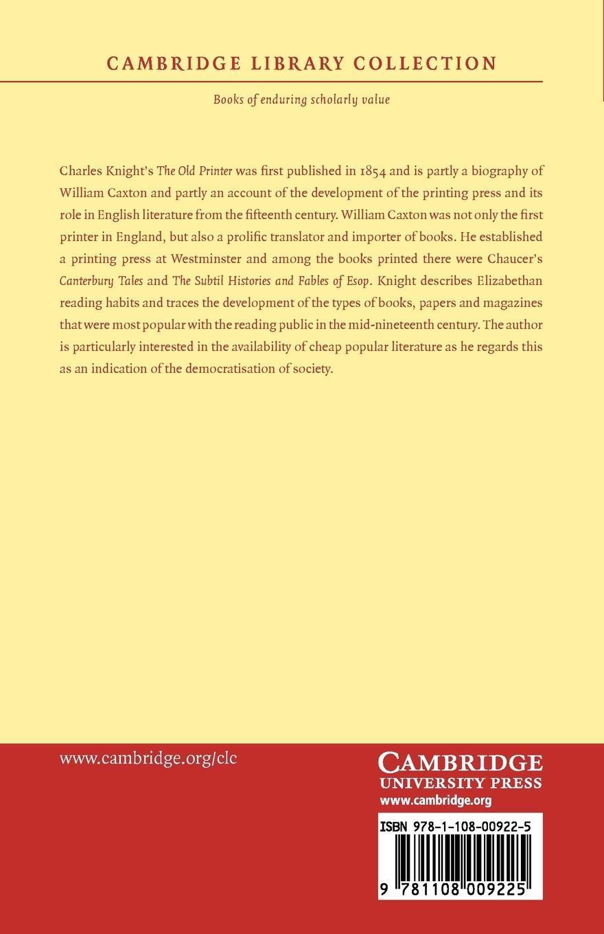 Rückseitencover The Old Printer and the Modern Press